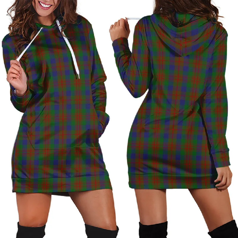 Dorward Tartan Hoodie Dress Smocked unclassified dresses