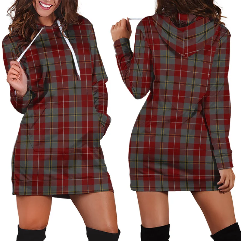 Douglas Ancient Red Tartan Hoodie Dress Luxury unclassified dresses