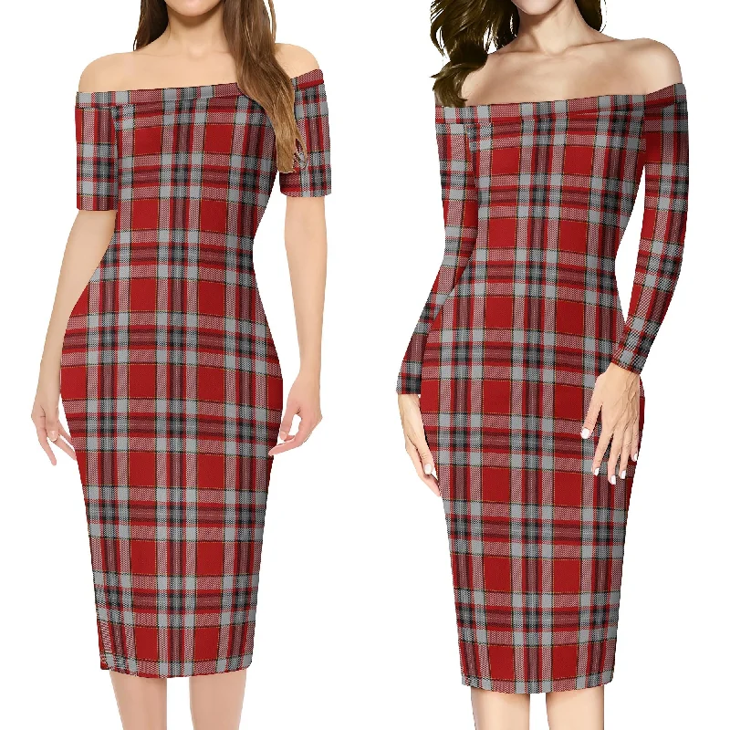 Drummond of Perth Dress Tartan Off Shoulder Lady Dress Popular unclassified dresses