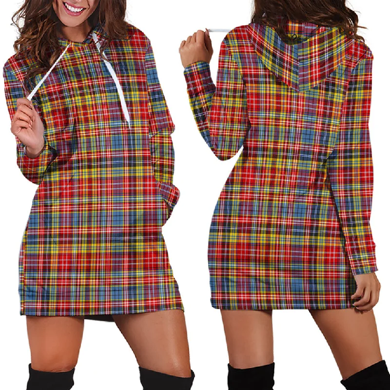 Drummond of Strathallan Modern Tartan Hoodie Dress Lightweight unclassified dresses