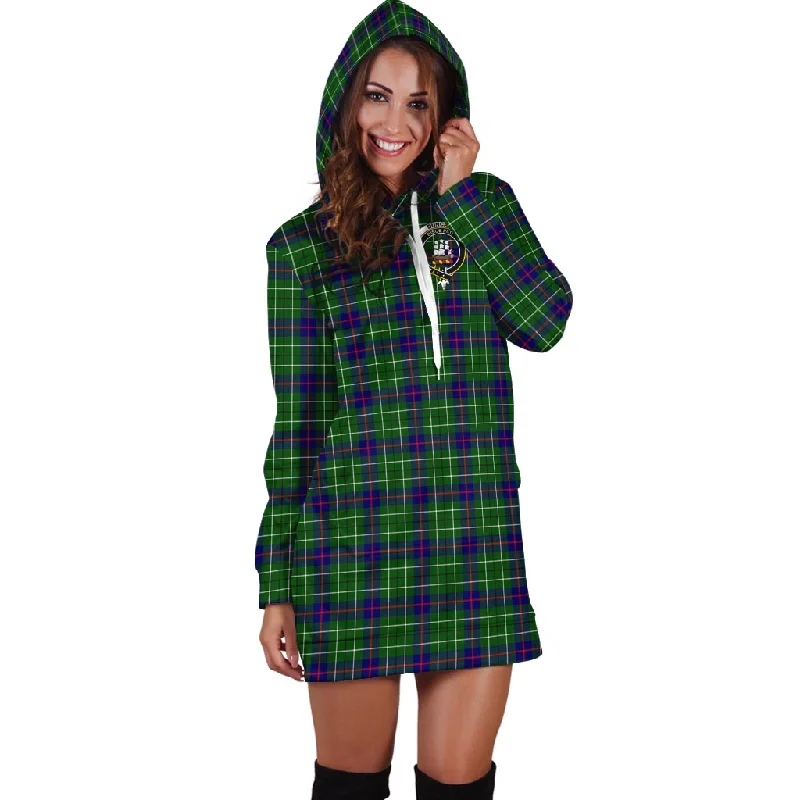 Duncan Modern Tartan Hoodie Dress with Family Crest Holiday unclassified dresses