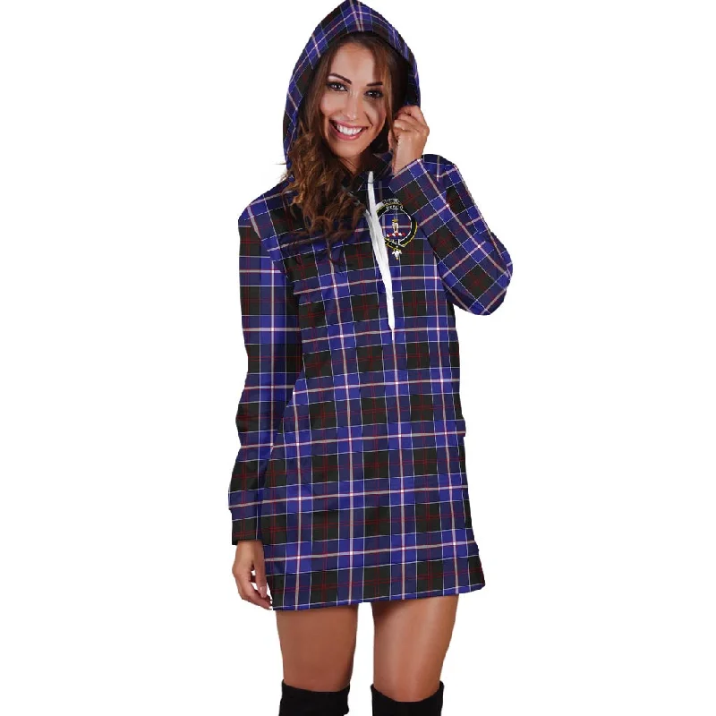 Dunlop Modern Tartan Hoodie Dress with Family Crest Earthy tone unclassified dresses