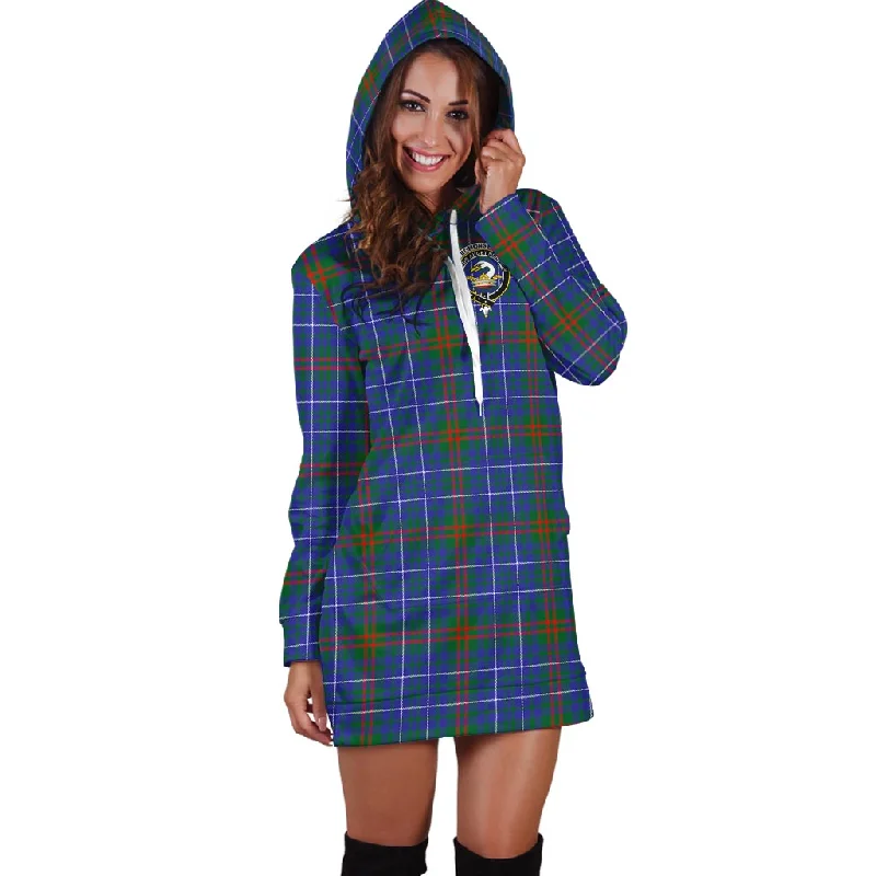 Edmonstone Tartan Hoodie Dress with Family Crest Polka dot unclassified dresses