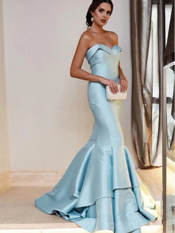 Elegant Mermaid Strapless Sleeveless Prom Dresses, Sweet 16 Prom Dresses, 12387 Earthy tone unclassified dresses