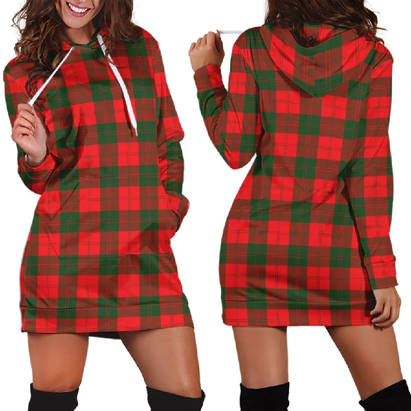 Erskine Modern Tartan Hoodie Dress One-shoulder unclassified dresses