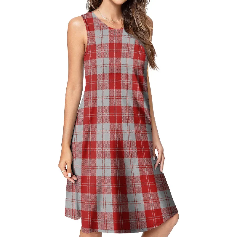 Erskine Red Tartan Womens Casual Dresses Casual unclassified dresses