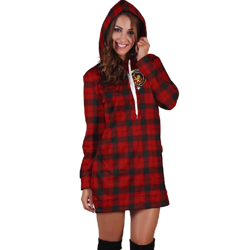 Ewing Tartan Hoodie Dress with Family Crest Wedding guest unclassified dresses