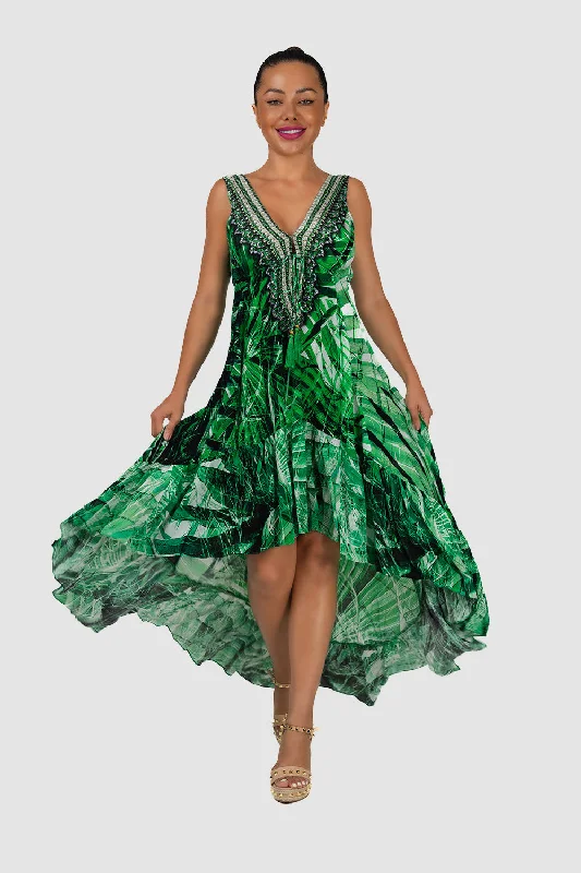 Green Palm 2C HI-LO Dress Petite unclassified dresses