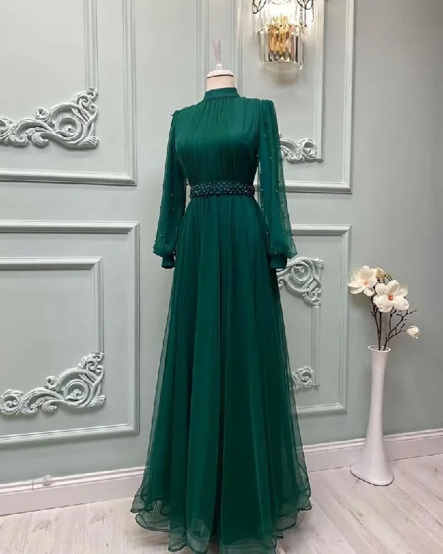 Green Prom Dress, Custom Made Evening Dress Sleeveless unclassified dresses