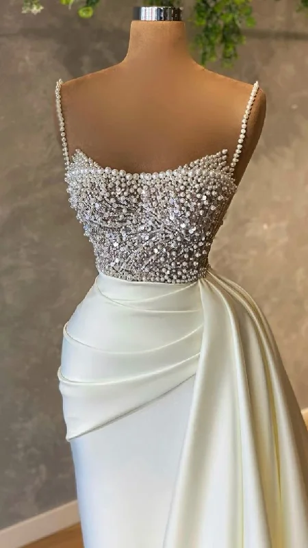 Ivory prom dress with pearl Prom Dresses Formal Evening Dresses Casual chic unclassified dresses