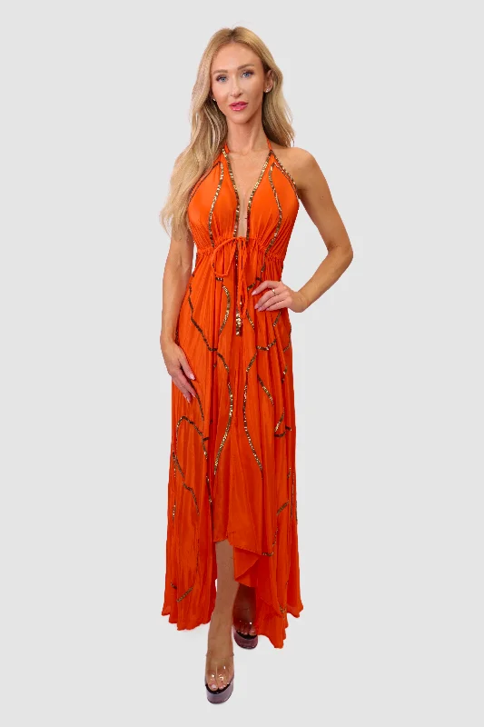 Tulum Orange Dress Bright color unclassified dresses