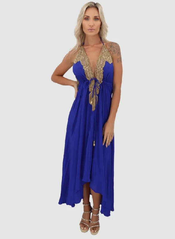 Mallorca Royal Blue Dress Ruffled unclassified dresses