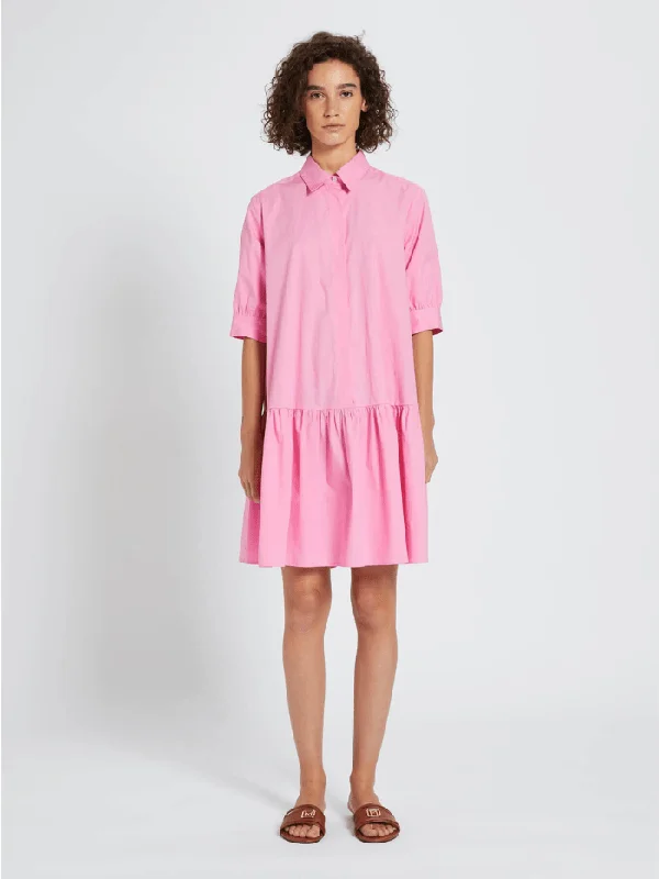 Marella EBERT Collared Dress In Pink 24132214022 Col 002 Designer unclassified dresses