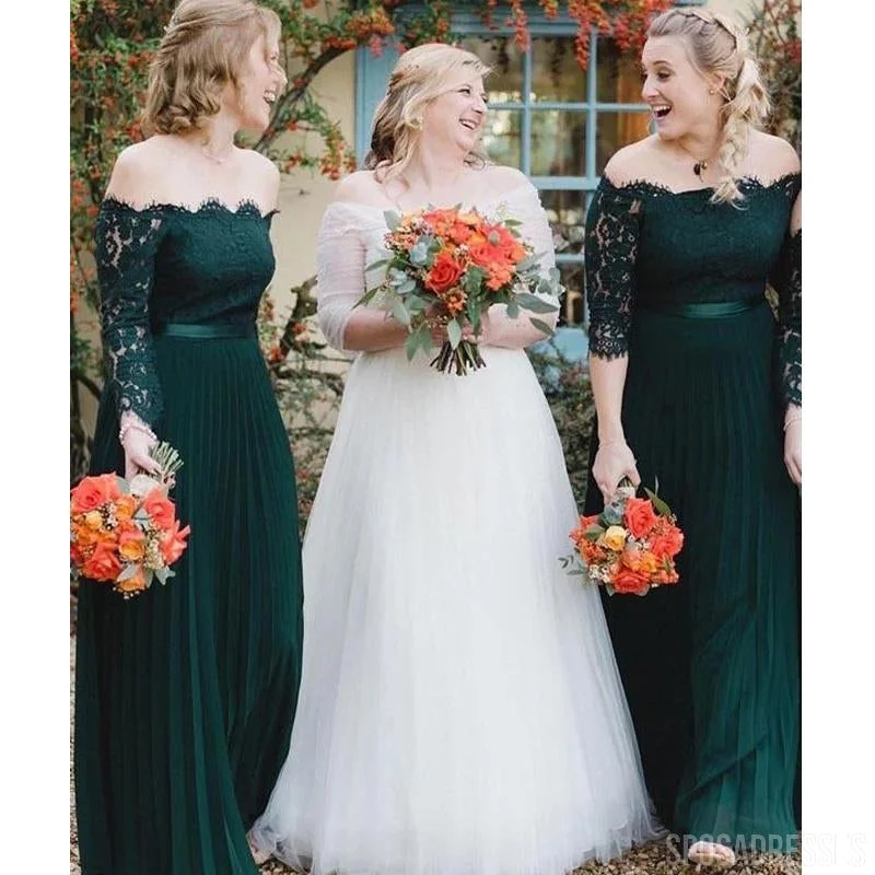 Off Shoulder 1/2 Sleeves Bridesmaid Dresses, Cheap Bridesmaids Dresses, WG748 Tulle unclassified dresses