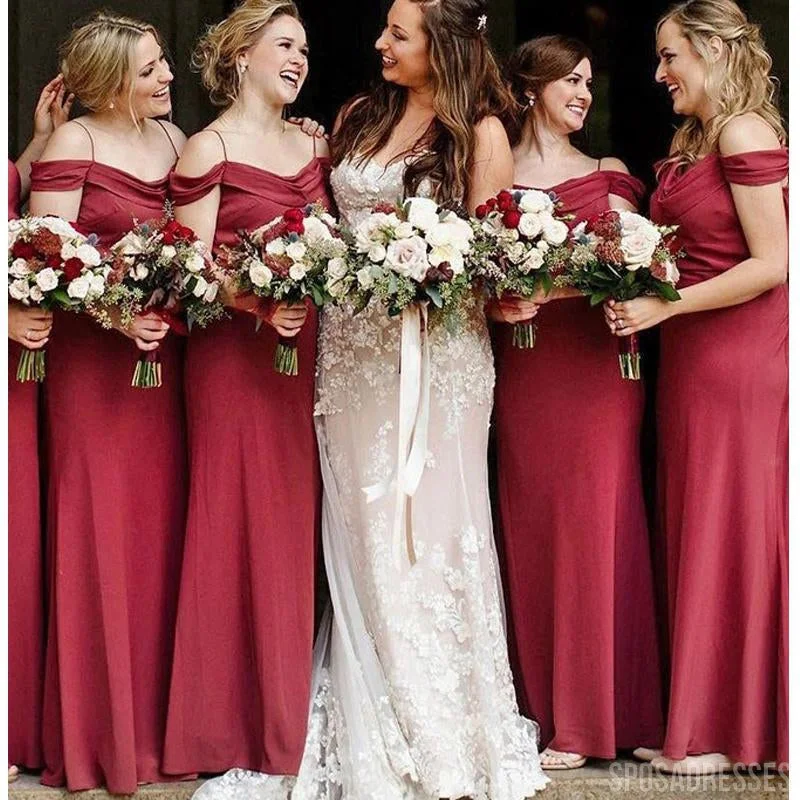 Off Shoulder Red Bridesmaid Dresses Online, Cheap Bridesmaids Dresses, WG742 Formal unclassified dresses