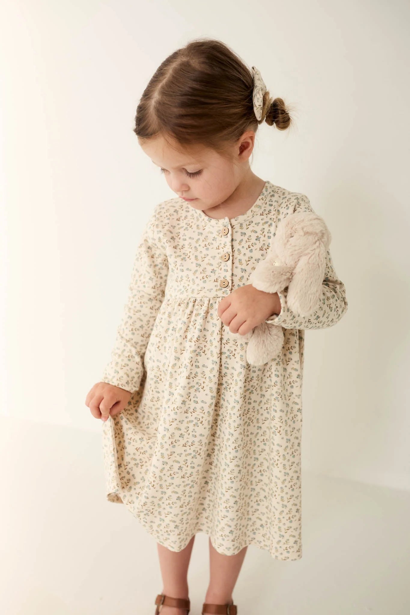 Organic Cotton Bridget Dress - Blueberry Ditsy Embroidered unclassified dresses