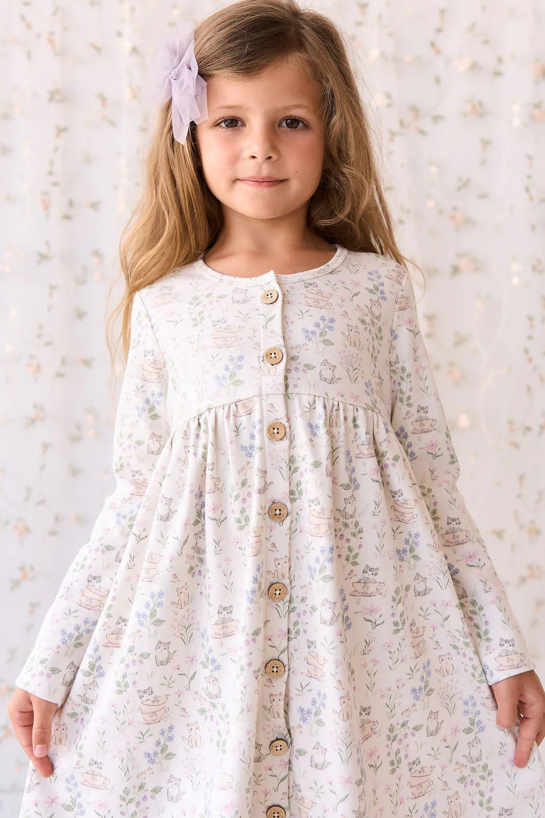 Organic Cotton Poppy Dress - Moons Garden Lavender Popular unclassified dresses