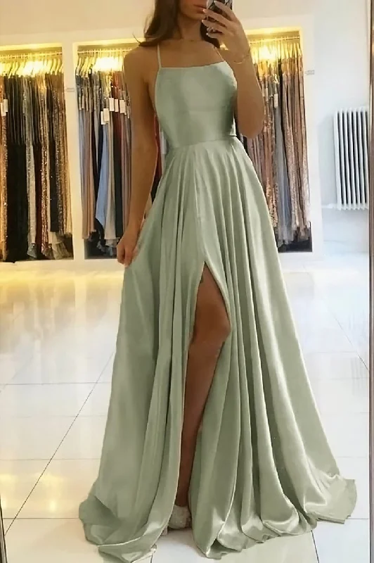 sage green prom dress Bright color unclassified dresses