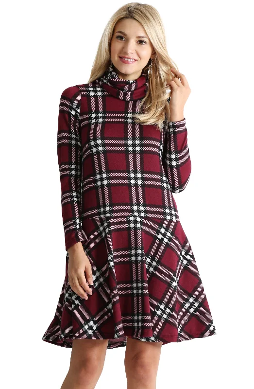 Burgundy - Ivory Plaid