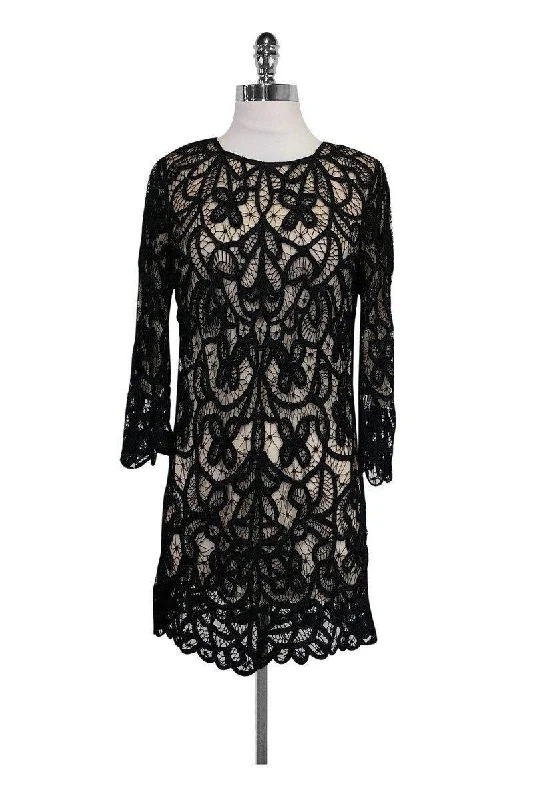 3.1 Phillip Lim - Black Lace Dress Sz 0 Lace Overlay Dress