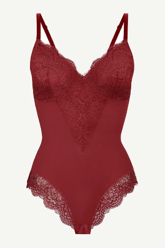 Lace Shaping Bodysuit Lace Fit-and-Flare