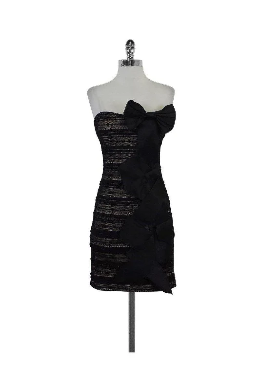 Mark & James by Badgley Mischka - Black Lace Strapless Dress Sz XS White Lace Dress