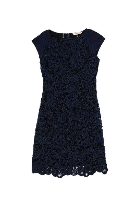 Rebecca Taylor - Navy Lace Dress Sz 0 Lace Party Dress