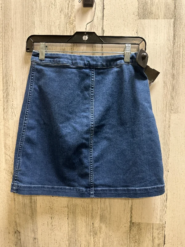 Blue Denim Skirt Mini & Short Free People, Size 6 Mini Skirt Casual