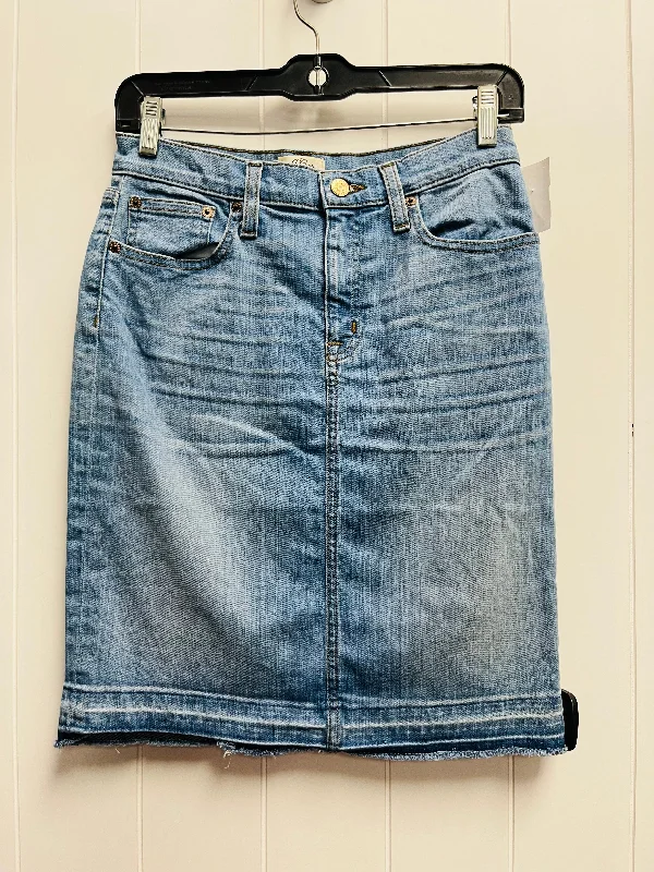 Blue Denim Skirt Mini & Short J. Crew, Size 4 Pleated Mini Skirt