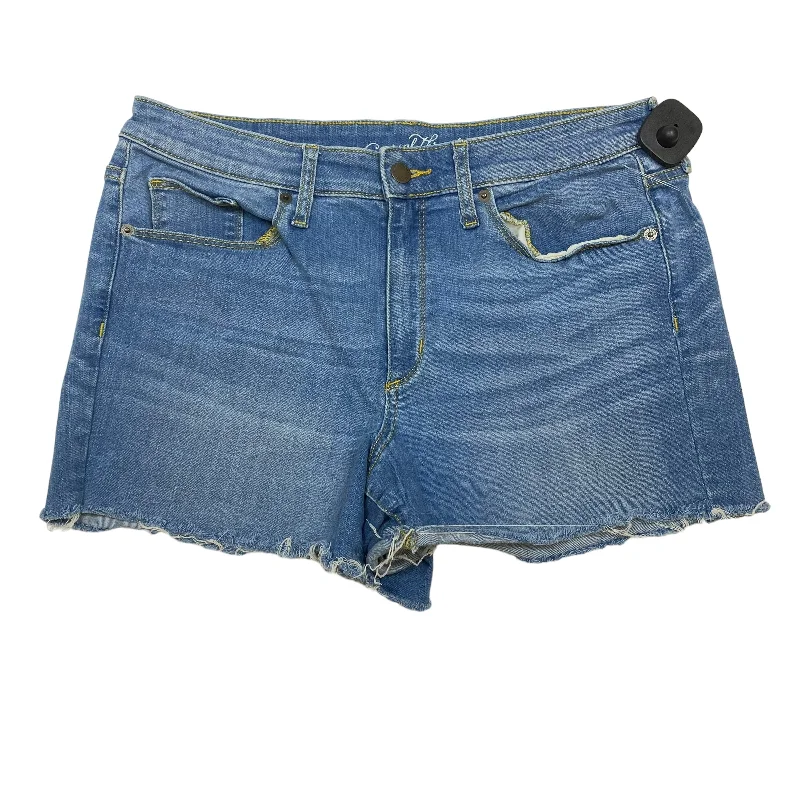 Blue Denim Skirt Mini & Short Universal Thread, Size L Pleated Mini Denim