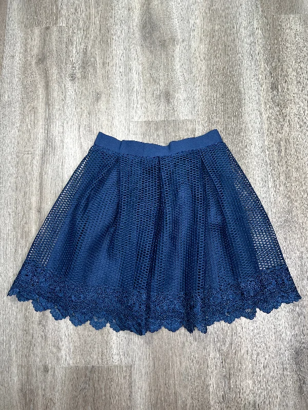 Blue Skirt Mini & Short Alya, Size M Soft Denim Skirt