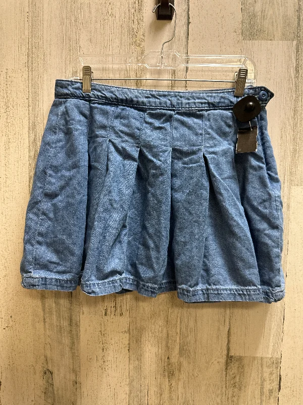 Blue Skirt Mini & Short American Eagle, Size 10 Sexy Leather Skirt