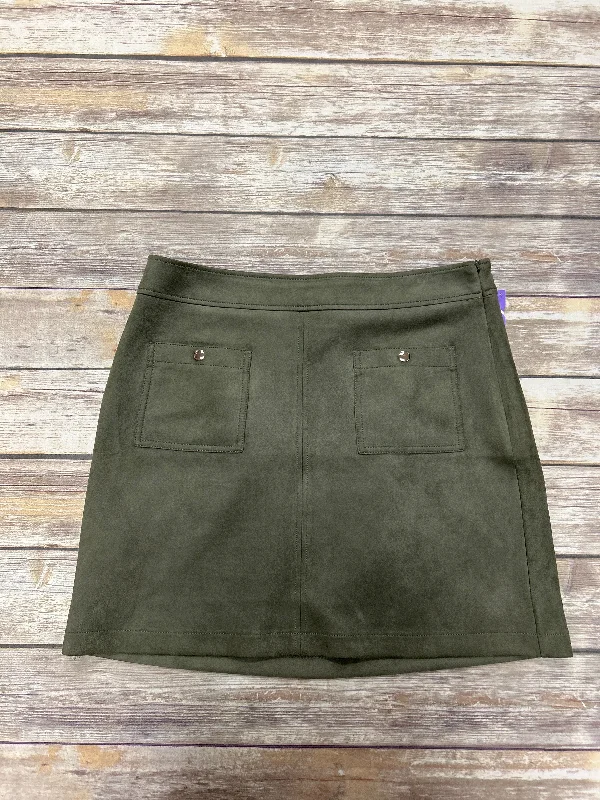 Green Skirt Mini & Short Loft, Size 14 Casual Summer Skirt