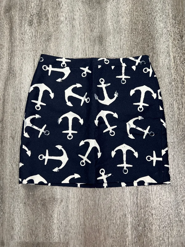 Nautical Print Skirt Mini & Short J. Crew, Size S Faded Denim Skirt