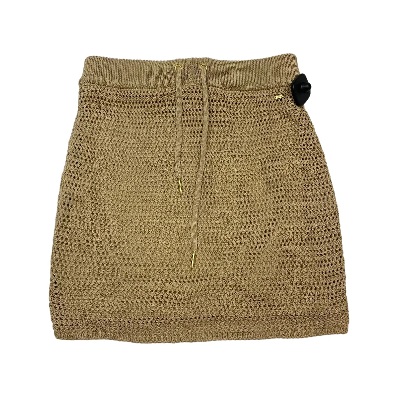 Tan Skirt Mini & Short Guess, Size S Lace Detail Mini Skirt