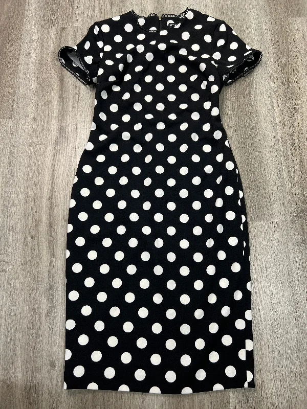 Dress Casual Midi By Karl Lagerfeld In Polkadot Pattern, Size: Xs Stylish Pleated Skirt