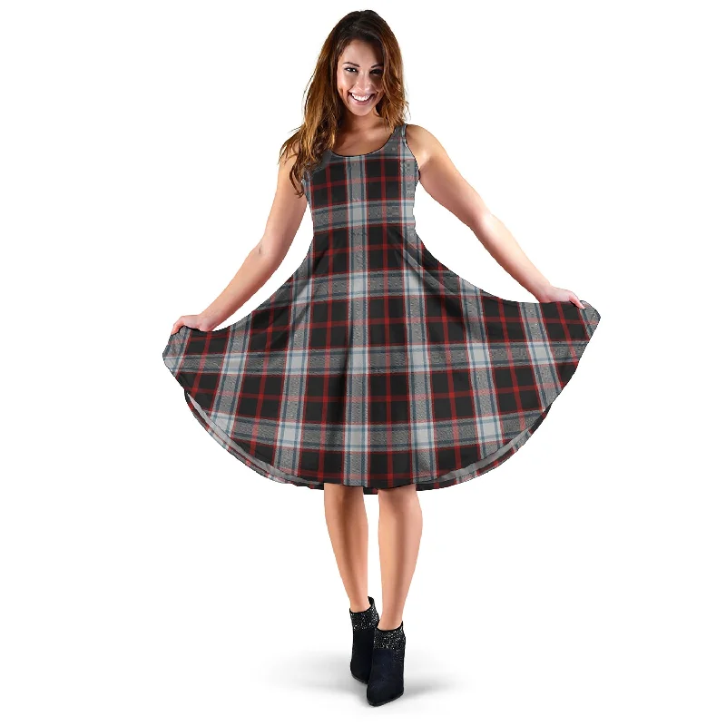 Merrilees Tartan Sleeveless Midi Womens Dress Tulle Midi Skirt