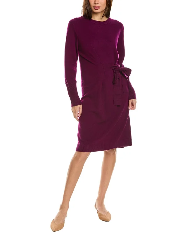 Forte Cashmere Tie Waist Cashmere Sweaterdress Sweater Dress Outfit