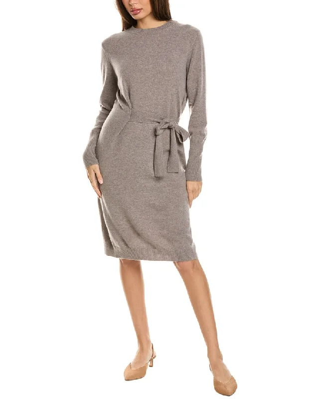 Forte Cashmere Tie Waist Cashmere Sweaterdress Stylish Sweater Dress