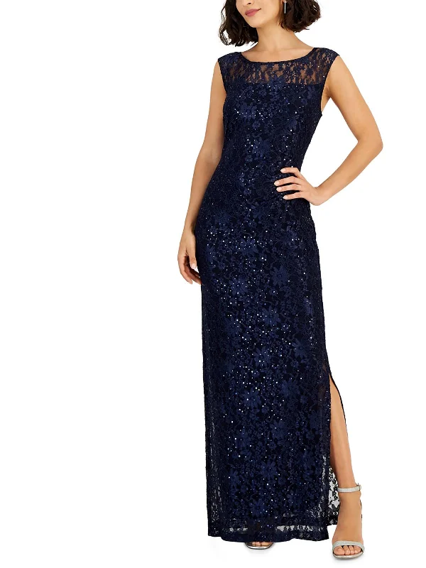 Womens Lace Sequined Evening Dress Sequin Dress Allure