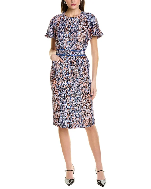 Diane von Furstenberg Grenada Shirtdress Floral Shirt Dress