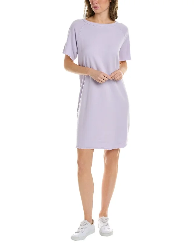 EILEEN FISHER Terry Bateau Neck Sweatshirt Dress Oversized Shirt Dress